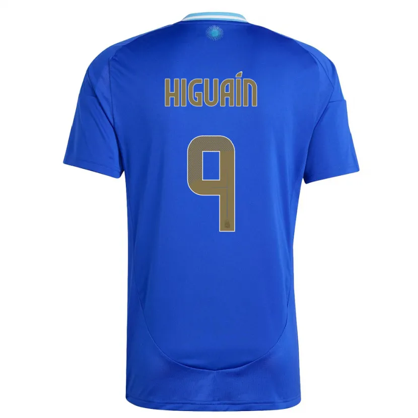 Danxen Mujer Camiseta Argentina Gonzalo Higuain #9 Azul 2ª Equipación 24-26 La Camisa México
