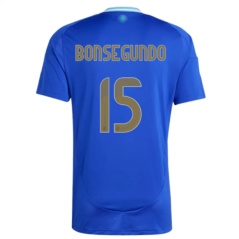 Danxen Mujer Camiseta Argentina Florencia Bonsegundo #15 Azul 2ª Equipación 24-26 La Camisa México