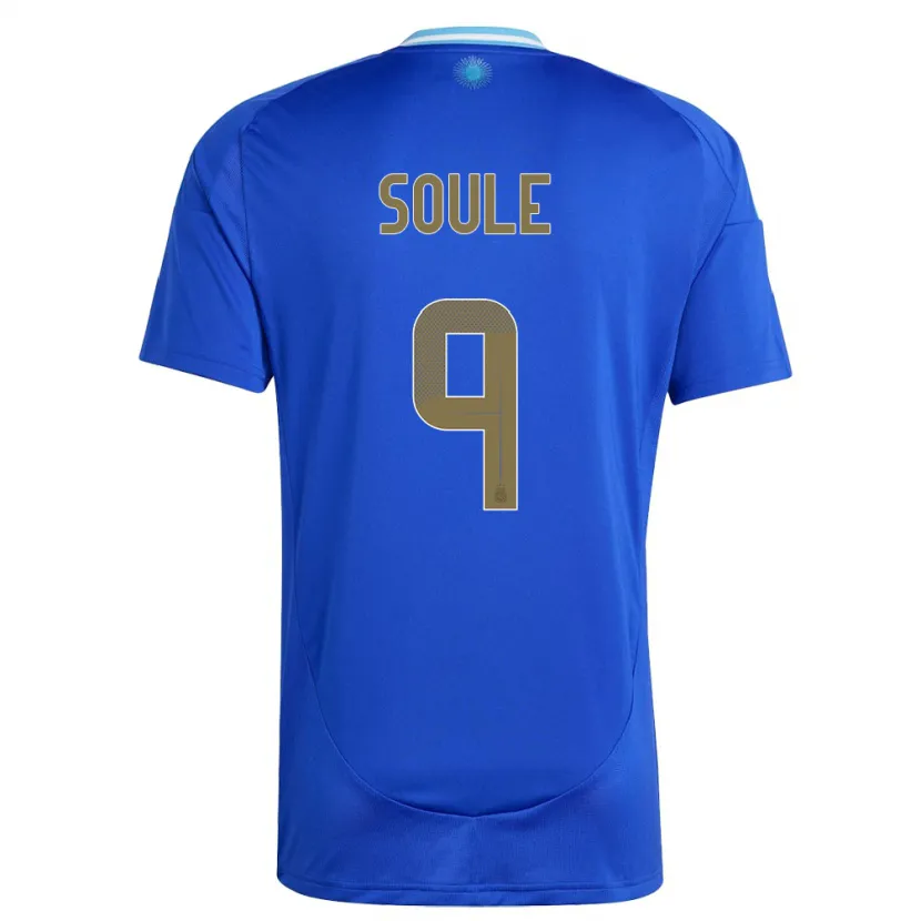 Danxen Mujer Camiseta Argentina Matias Soule #9 Azul 2ª Equipación 24-26 La Camisa México