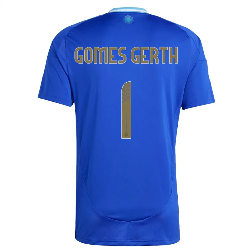 Danxen Mujer Camiseta Argentina Federico Gomes Gerth #1 Azul 2ª Equipación 24-26 La Camisa México