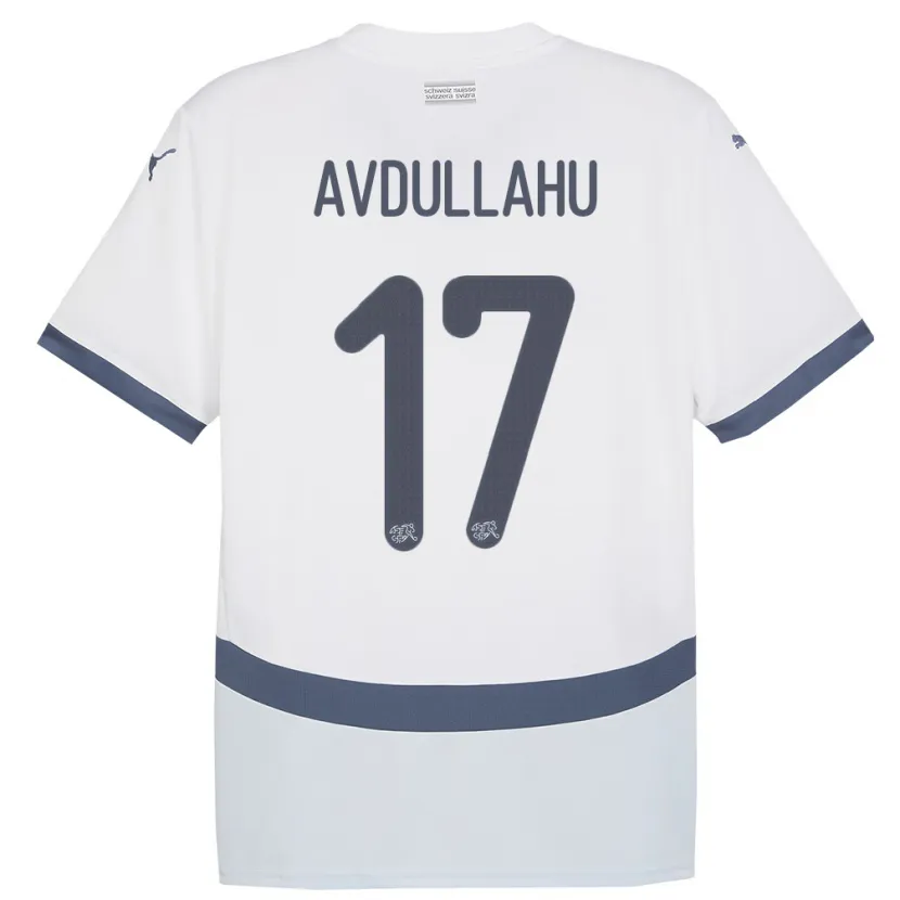 Danxen Mujer Camiseta Suiza Leon Avdullahu #17 Blanco 2ª Equipación 24-26 La Camisa México