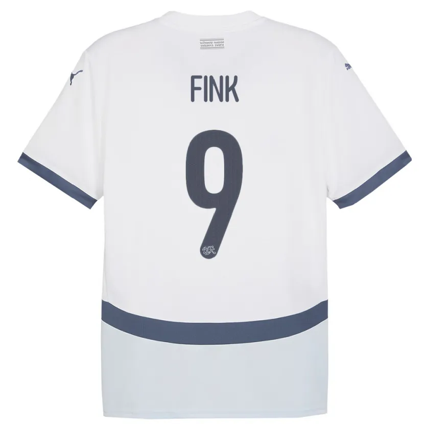 Danxen Mujer Camiseta Suiza Bradley Fink #9 Blanco 2ª Equipación 24-26 La Camisa México