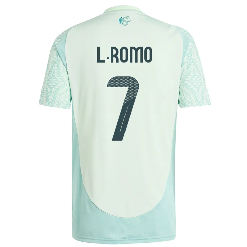 Danxen Mujer Camiseta México Luis Romo #7 Lino Verde 2ª Equipación 24-26 La Camisa México