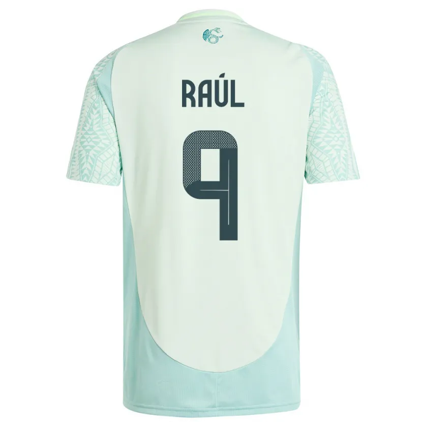 Danxen Mujer Camiseta México Raul Jimenez #9 Lino Verde 2ª Equipación 24-26 La Camisa México