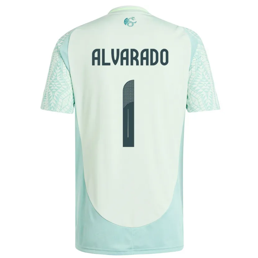 Danxen Mujer Camiseta México Emily Alvarado #1 Lino Verde 2ª Equipación 24-26 La Camisa México