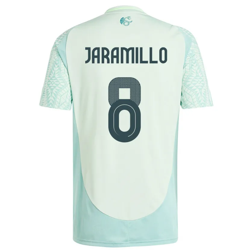 Danxen Mujer Camiseta México Carolina Jaramillo #8 Lino Verde 2ª Equipación 24-26 La Camisa México
