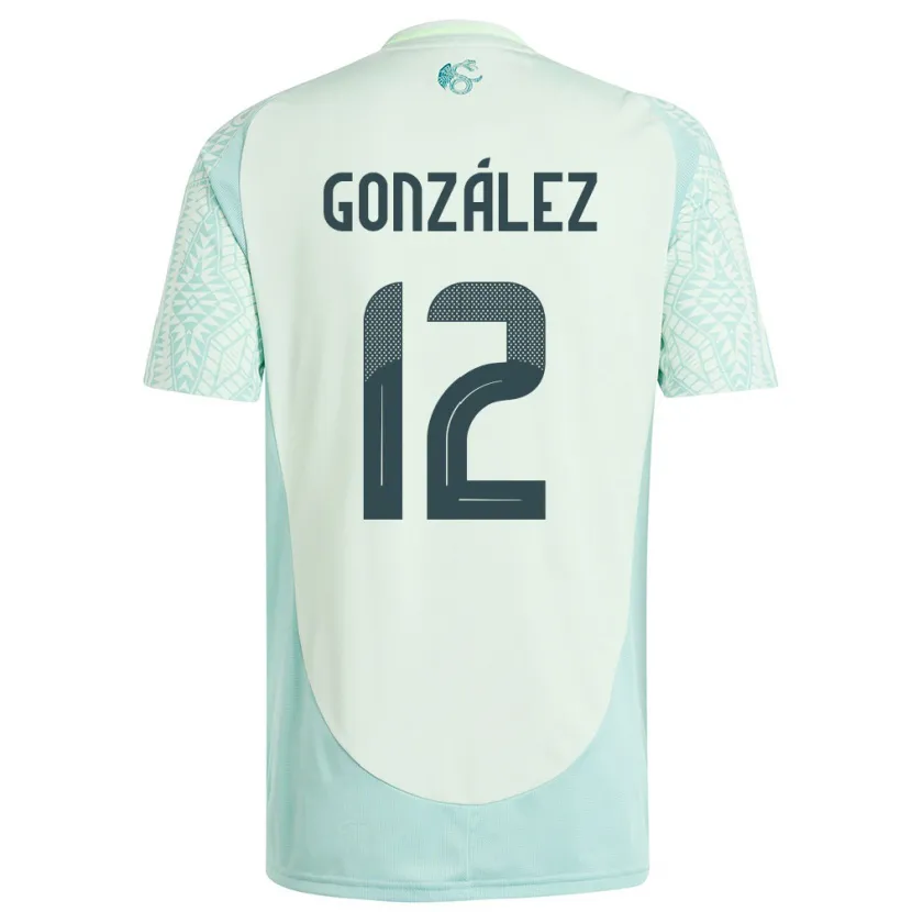 Danxen Mujer Camiseta México Itzel Gonzalez #12 Lino Verde 2ª Equipación 24-26 La Camisa México