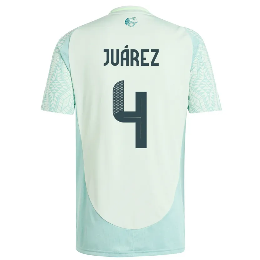 Danxen Mujer Camiseta México Ramon Juarez #4 Lino Verde 2ª Equipación 24-26 La Camisa México
