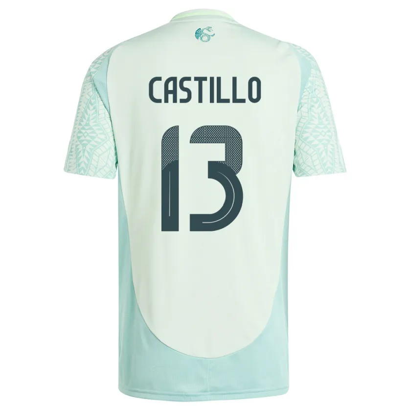 Danxen Mujer Camiseta México Jose Castillo #13 Lino Verde 2ª Equipación 24-26 La Camisa México