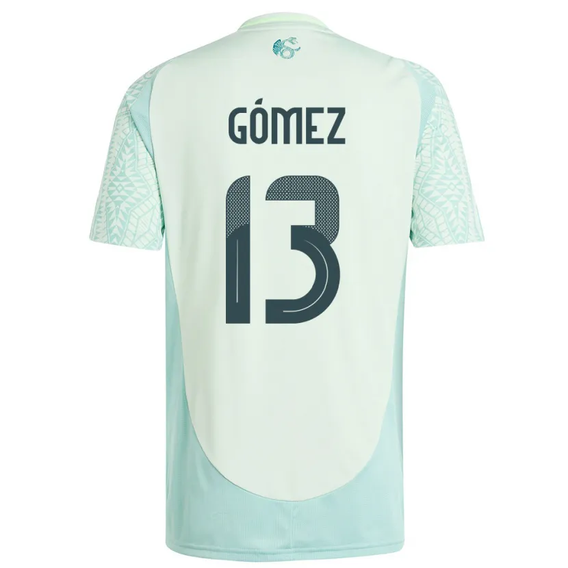 Danxen Mujer Camiseta México Diego Gomez #13 Lino Verde 2ª Equipación 24-26 La Camisa México