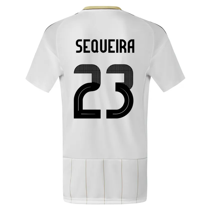 Danxen Mujer Camiseta Costa Rica Patrick Sequeira #23 Blanco 2ª Equipación 24-26 La Camisa México