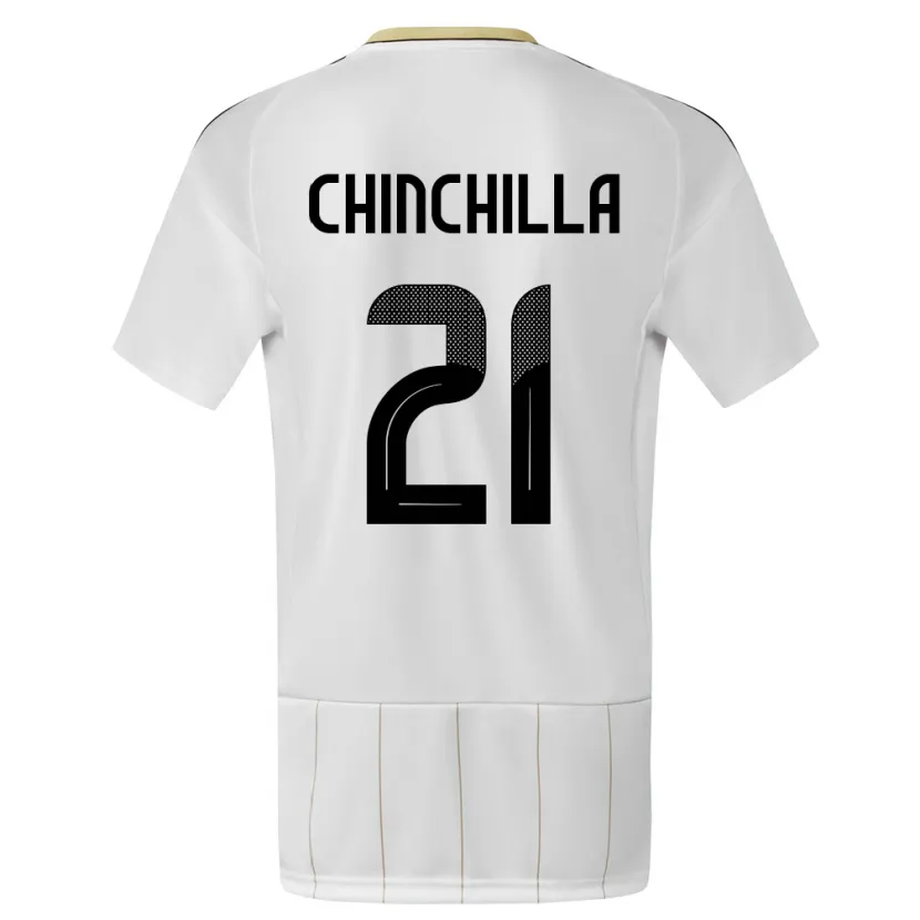 Danxen Mujer Camiseta Costa Rica Viviana Chinchilla #21 Blanco 2ª Equipación 24-26 La Camisa México