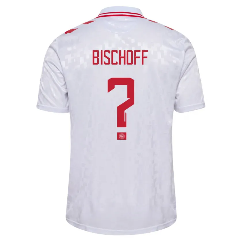 Danxen Mujer Camiseta Dinamarca Clement Bischoff #0 Blanco 2ª Equipación 24-26 La Camisa México
