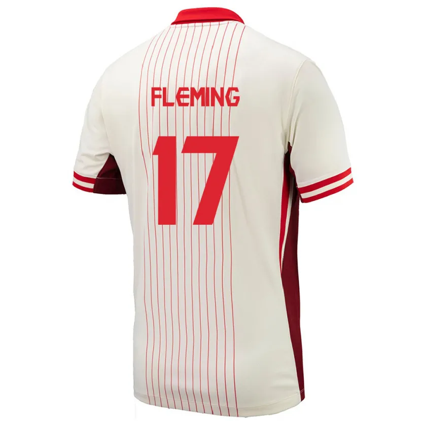 Danxen Mujer Camiseta Canadá Jessie Fleming #17 Blanco 2ª Equipación 24-26 La Camisa México