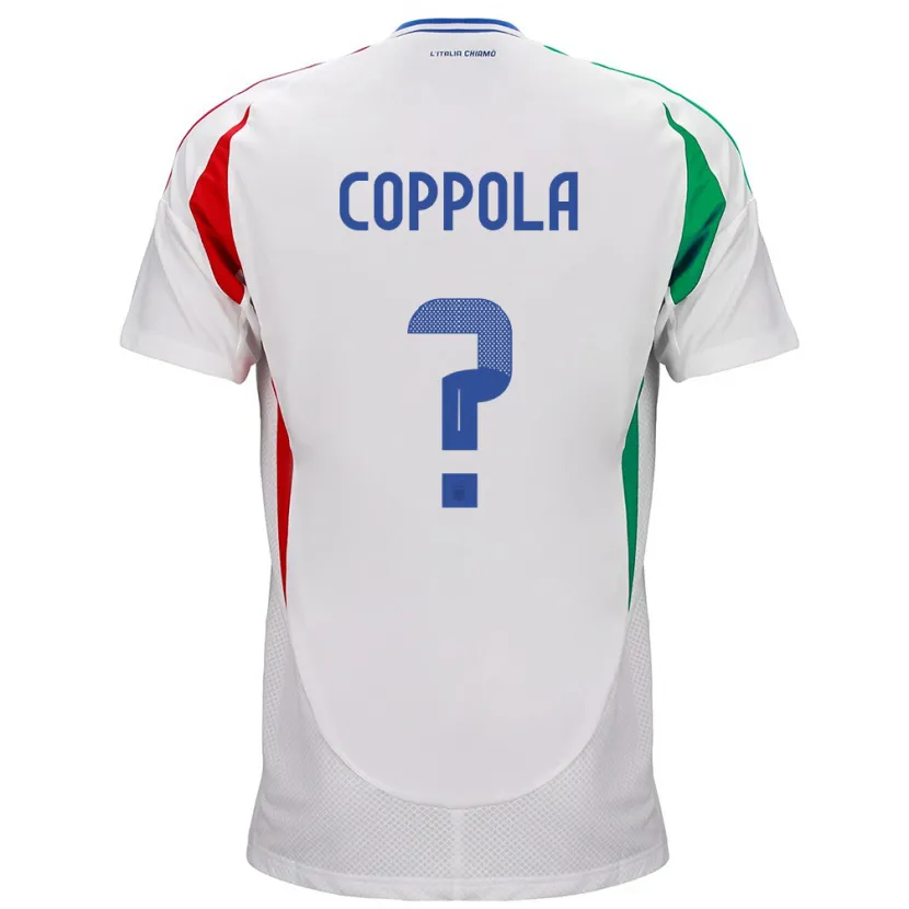 Danxen Mujer Camiseta Italia Diego Coppola #0 Blanco 2ª Equipación 24-26 La Camisa México