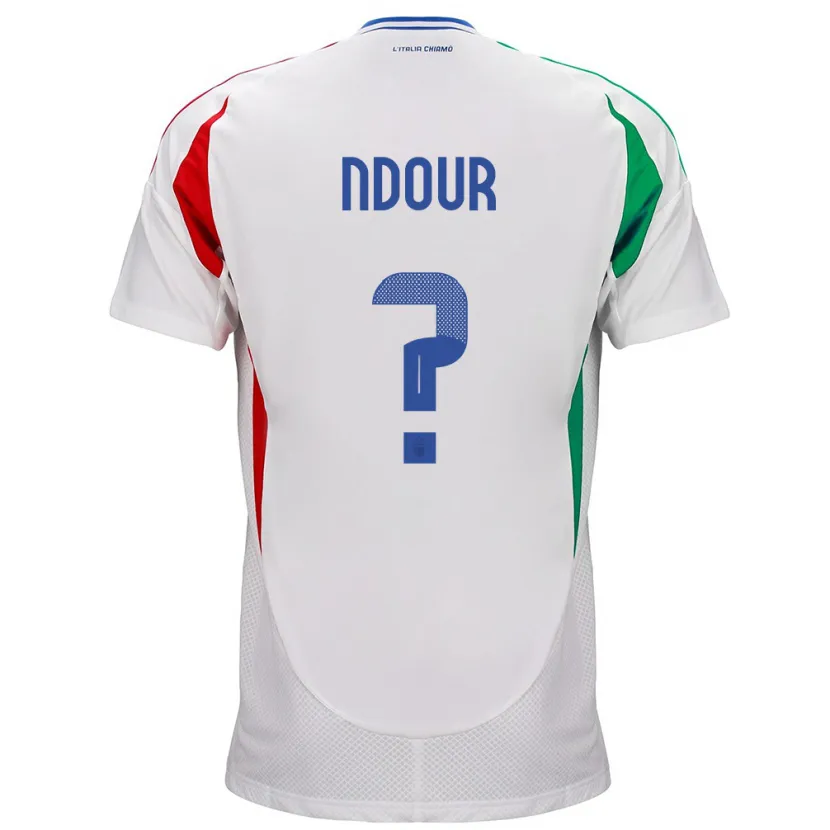 Danxen Mujer Camiseta Italia Cher Ndour #0 Blanco 2ª Equipación 24-26 La Camisa México