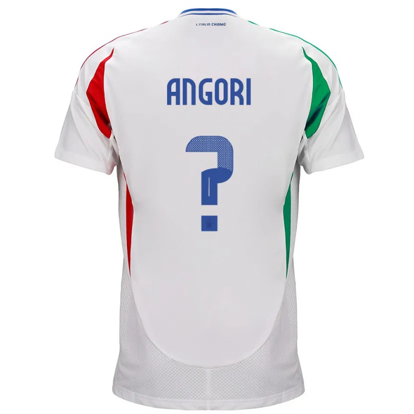 Danxen Mujer Camiseta Italia Samuele Angori #0 Blanco 2ª Equipación 24-26 La Camisa México