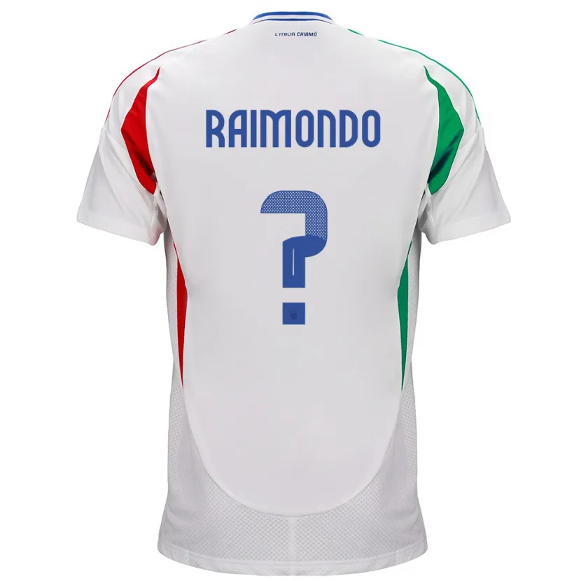 Danxen Mujer Camiseta Italia Antonio Raimondo #0 Blanco 2ª Equipación 24-26 La Camisa México