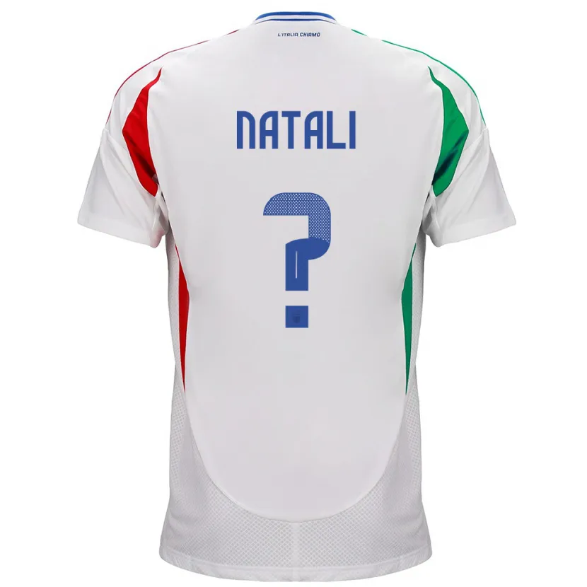 Danxen Mujer Camiseta Italia Andrea Natali #0 Blanco 2ª Equipación 24-26 La Camisa México