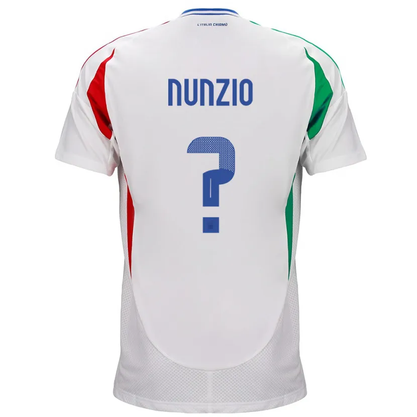 Danxen Mujer Camiseta Italia Alessandro Di Nunzio #0 Blanco 2ª Equipación 24-26 La Camisa México