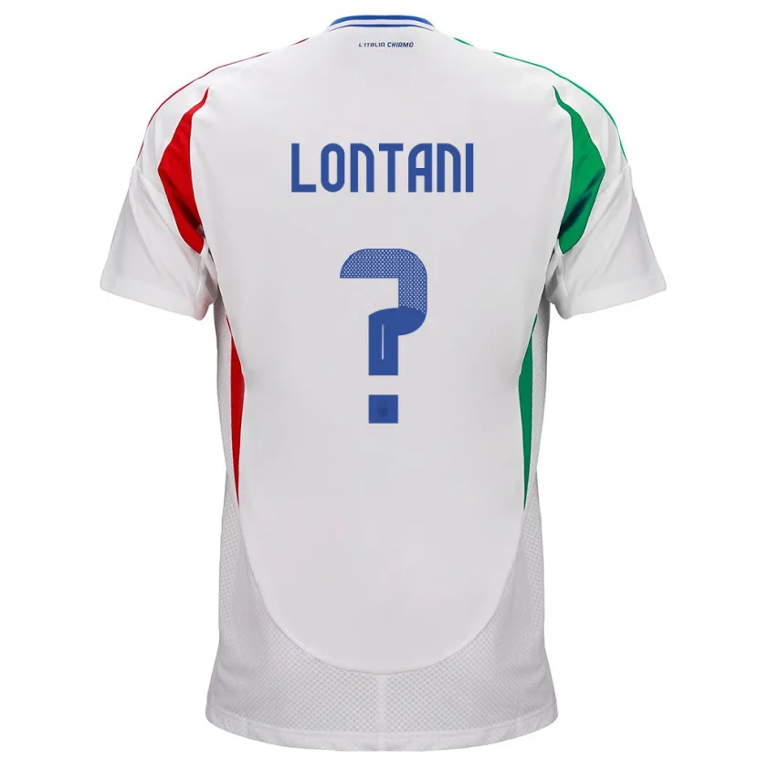 Danxen Mujer Camiseta Italia Simone Lontani #0 Blanco 2ª Equipación 24-26 La Camisa México