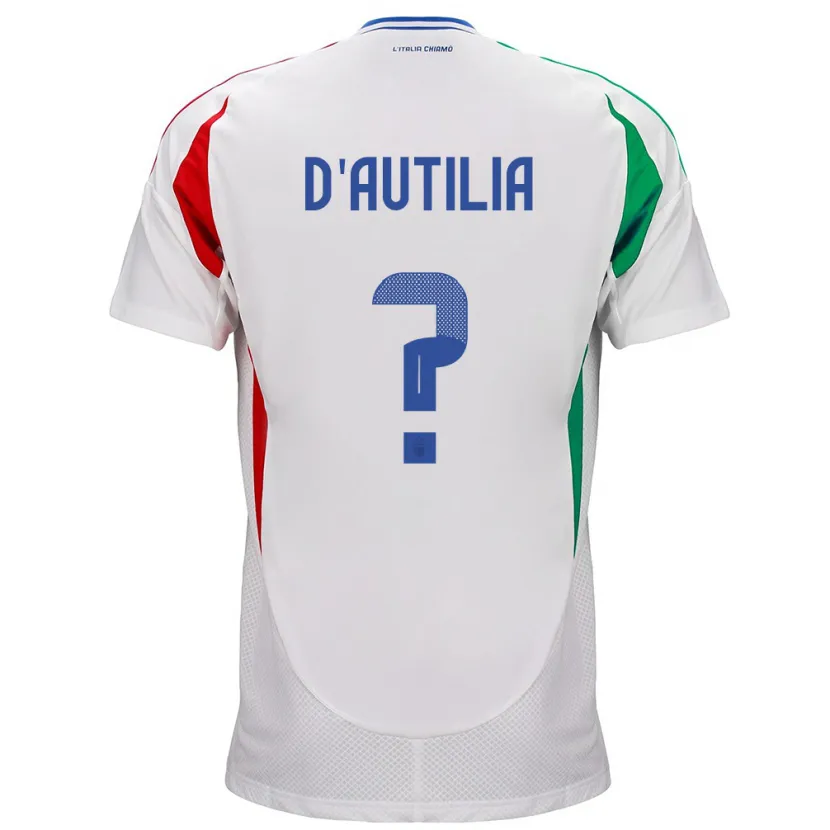 Danxen Mujer Camiseta Italia Renato Widmer D’autilia #0 Blanco 2ª Equipación 24-26 La Camisa México