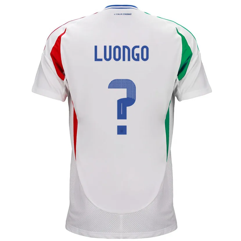 Danxen Mujer Camiseta Italia Andrea Luongo #0 Blanco 2ª Equipación 24-26 La Camisa México