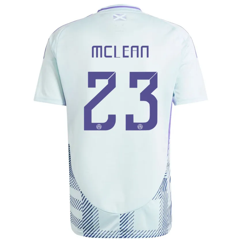 Danxen Mujer Camiseta Escocia Kenny Mclean #23 Azul Menta Claro 2ª Equipación 24-26 La Camisa México