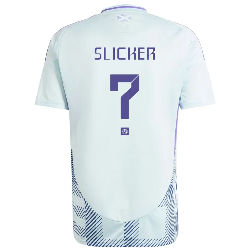 Danxen Mujer Camiseta Escocia Cieran Slicker #0 Azul Menta Claro 2ª Equipación 24-26 La Camisa México