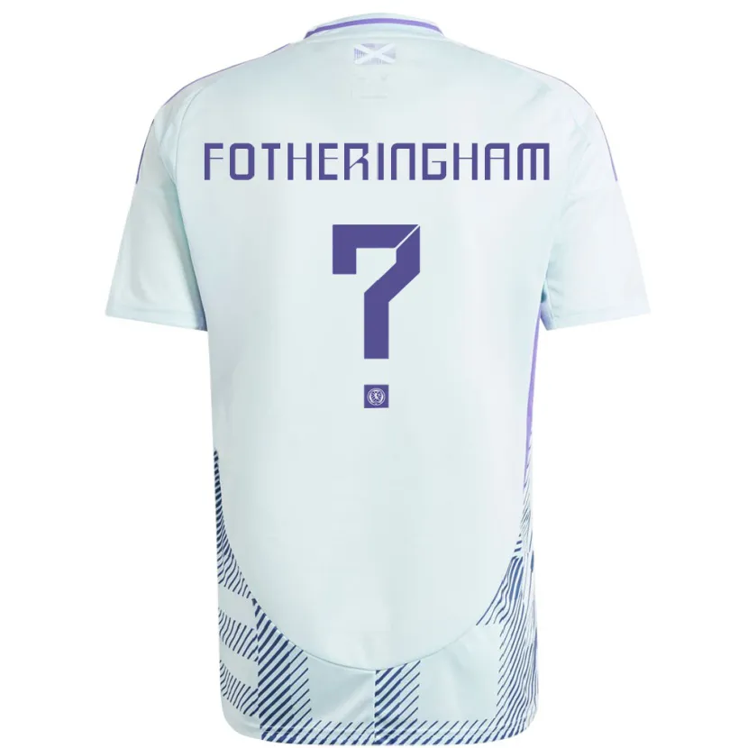 Danxen Mujer Camiseta Escocia Kai Fotheringham #0 Azul Menta Claro 2ª Equipación 24-26 La Camisa México