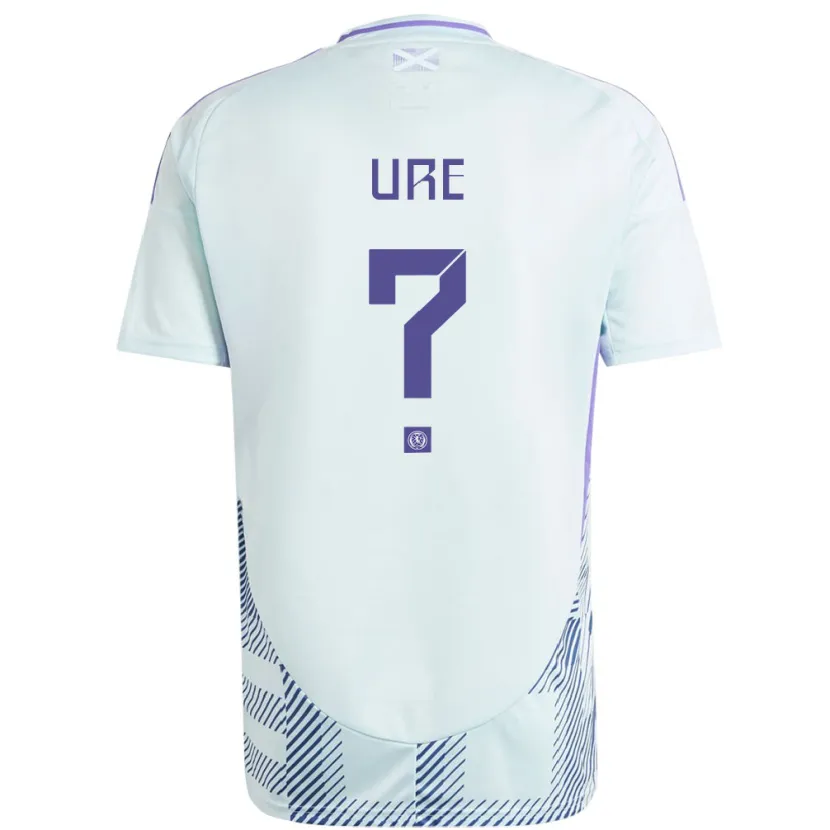 Danxen Mujer Camiseta Escocia Robbie Ure #0 Azul Menta Claro 2ª Equipación 24-26 La Camisa México