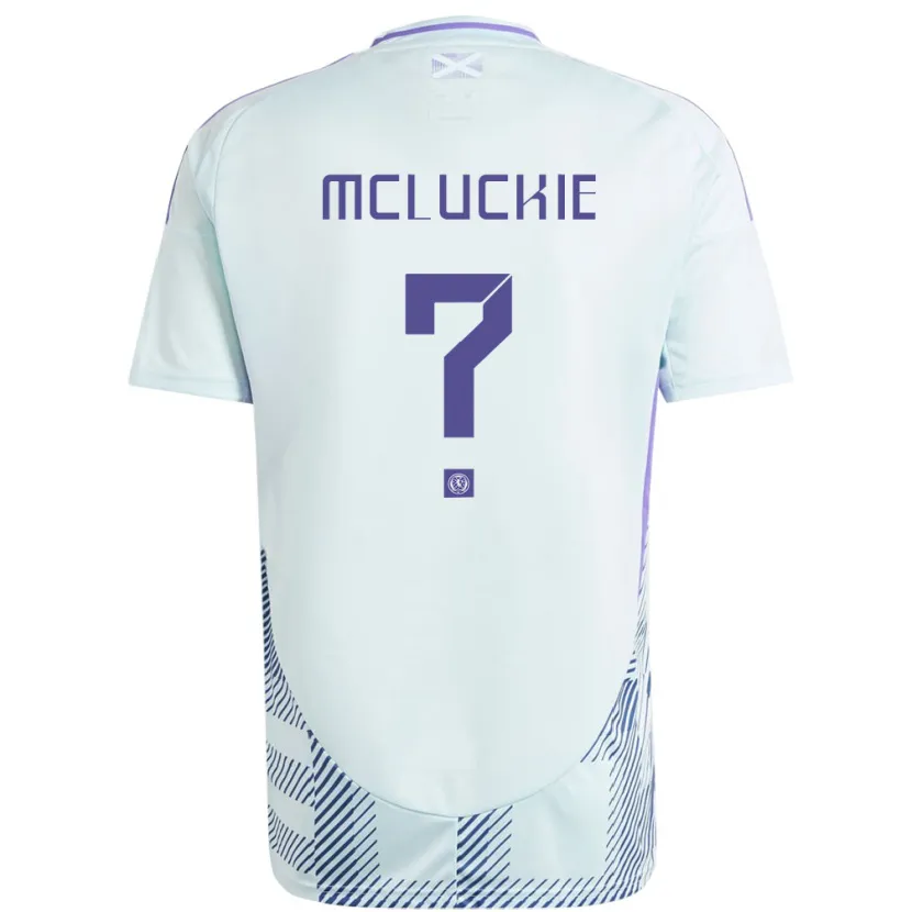 Danxen Mujer Camiseta Escocia Bobby Mcluckie #0 Azul Menta Claro 2ª Equipación 24-26 La Camisa México