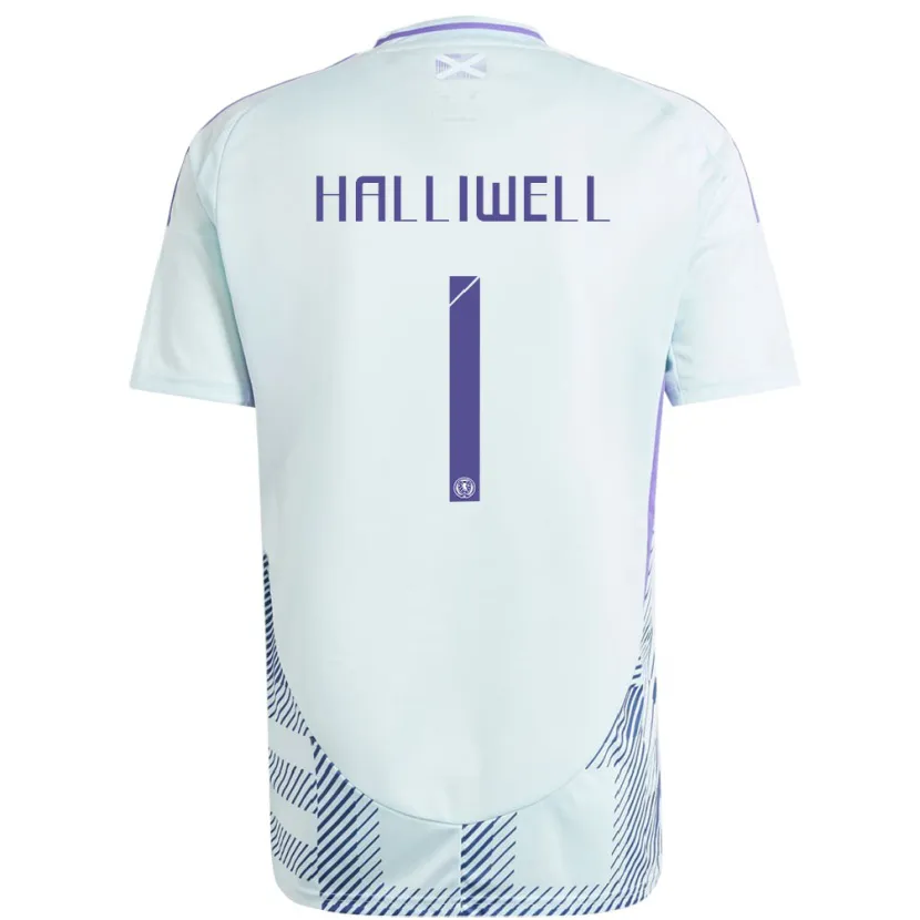 Danxen Mujer Camiseta Escocia Alfie Halliwell #1 Azul Menta Claro 2ª Equipación 24-26 La Camisa México