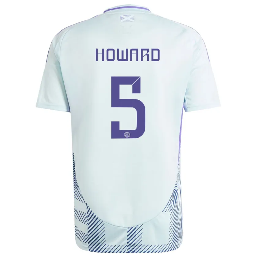 Danxen Mujer Camiseta Escocia Sophie Howard #5 Azul Menta Claro 2ª Equipación 24-26 La Camisa México