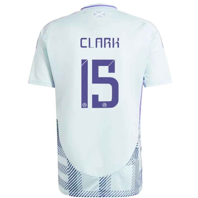 Danxen Mujer Camiseta Escocia Jenna Clark #15 Azul Menta Claro 2ª Equipación 24-26 La Camisa México