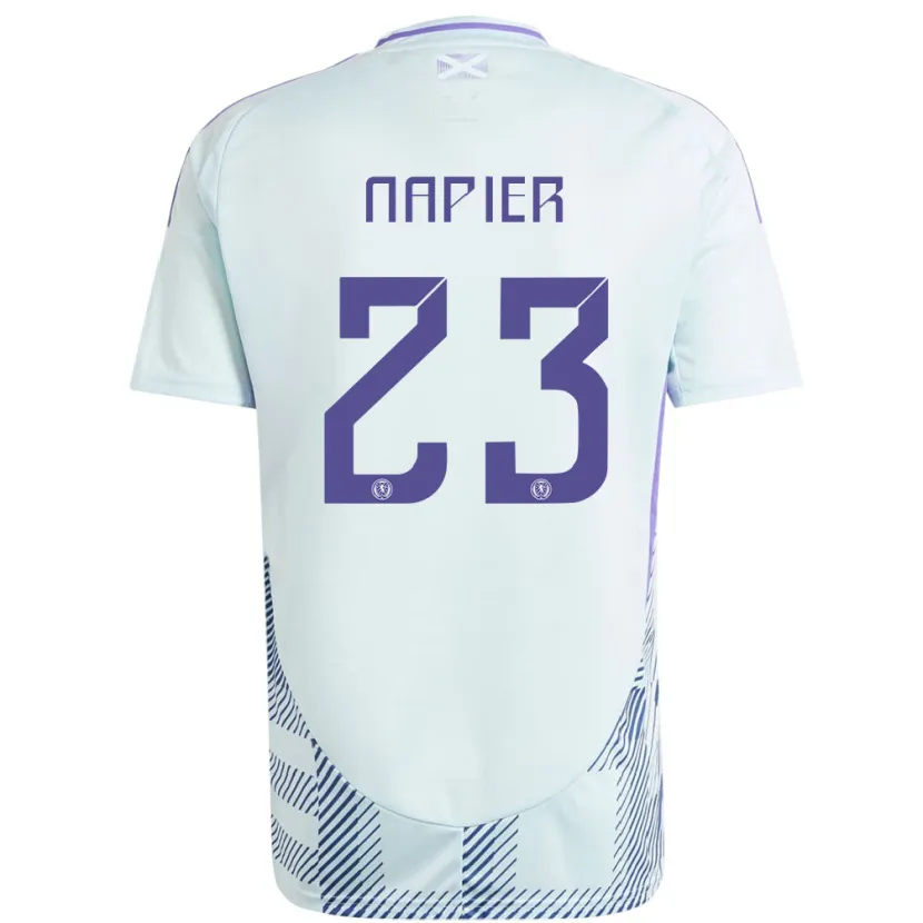 Danxen Mujer Camiseta Escocia Jamie-Lee Napier #23 Azul Menta Claro 2ª Equipación 24-26 La Camisa México