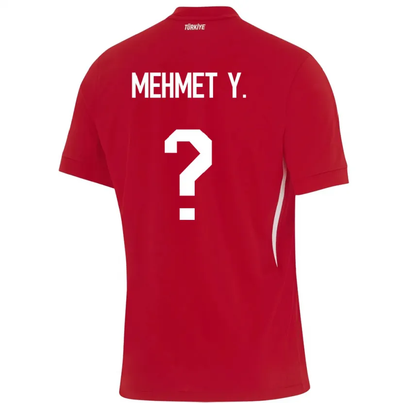 Danxen Mujer Camiseta Turquía Mehmet Yildirim #0 Rojo 2ª Equipación 24-26 La Camisa México