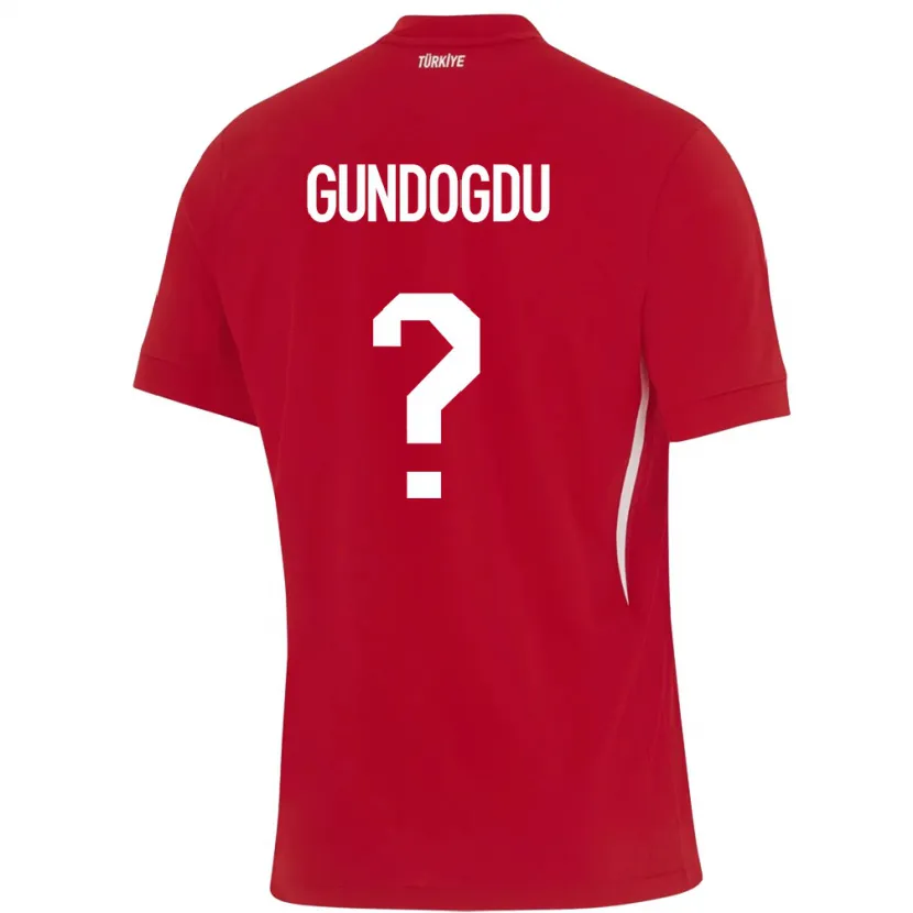 Danxen Mujer Camiseta Turquía Kevser Gündoğdu #0 Rojo 2ª Equipación 24-26 La Camisa México