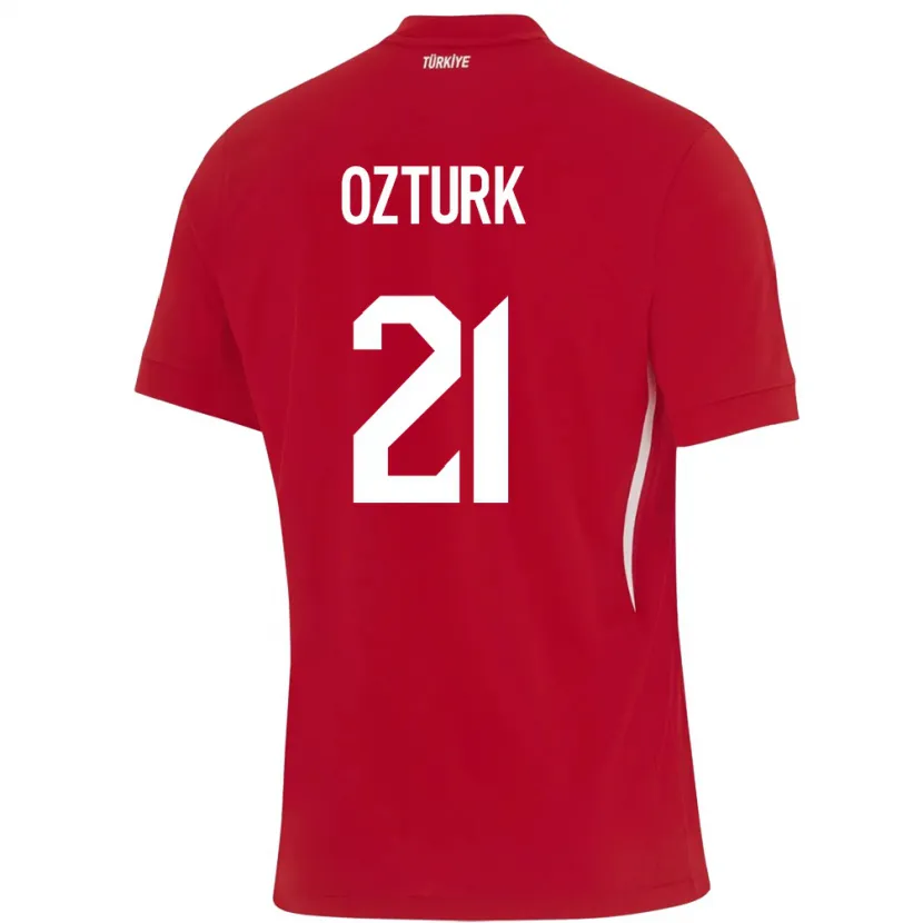 Danxen Mujer Camiseta Turquía Melike Öztürk #21 Rojo 2ª Equipación 24-26 La Camisa México