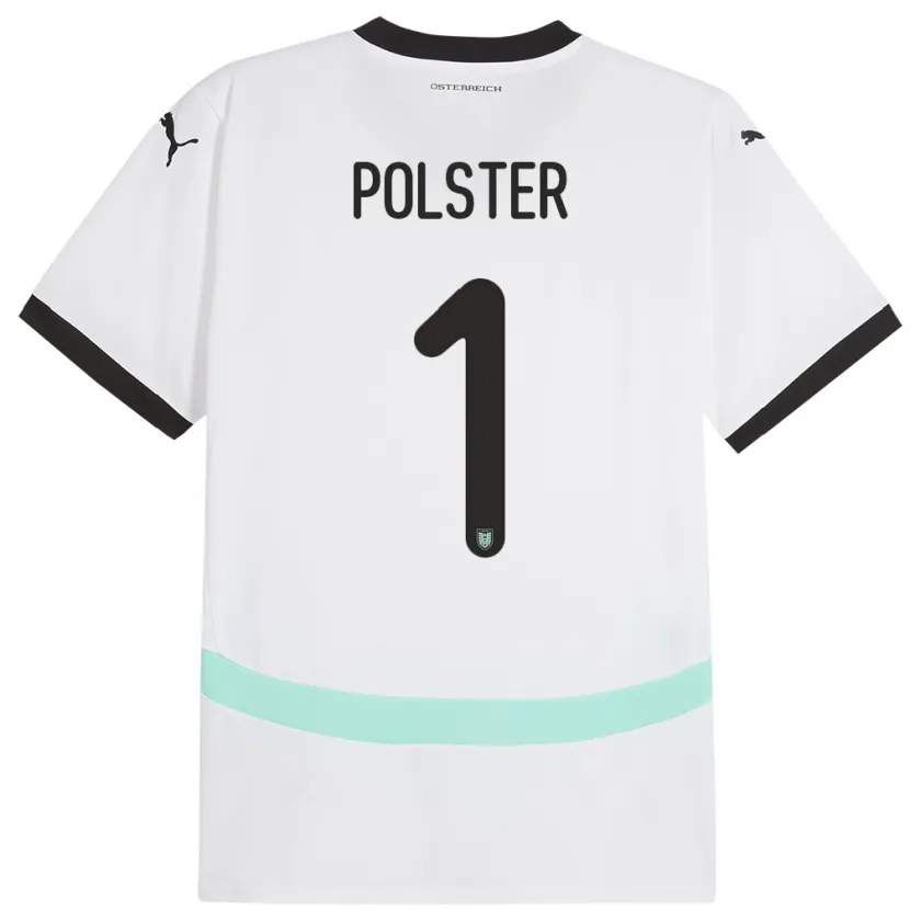 Danxen Mujer Camiseta Austria Nikolas Polster #1 Blanco 2ª Equipación 24-26 La Camisa México