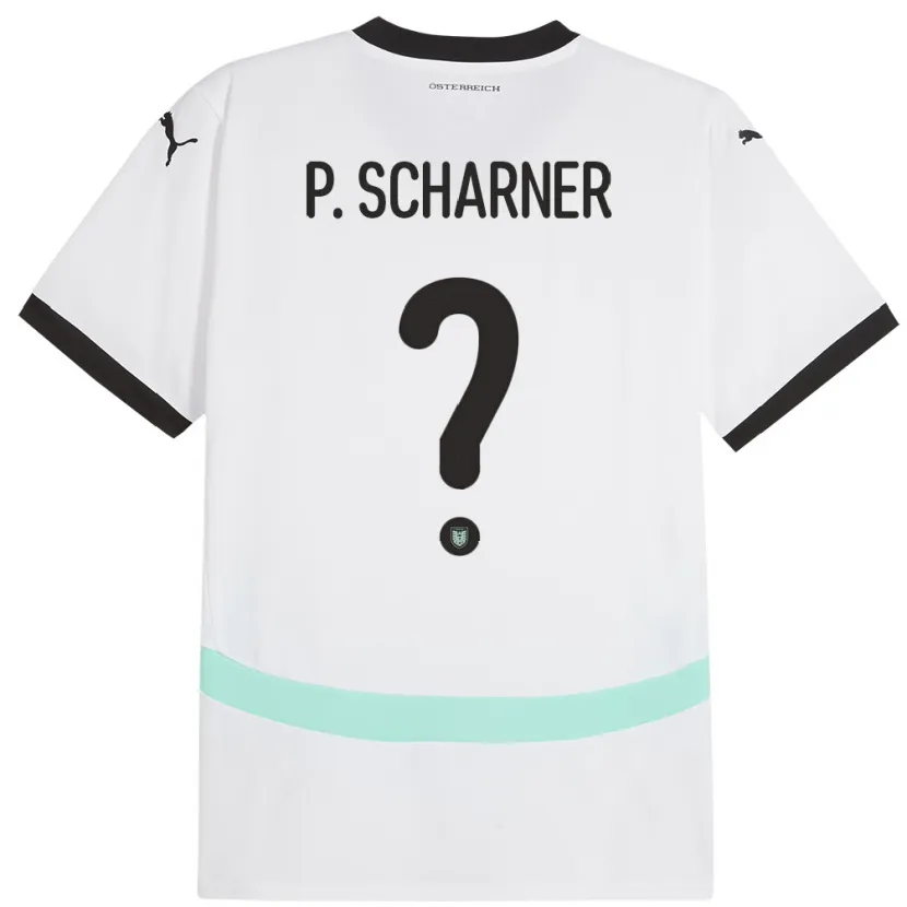 Danxen Mujer Camiseta Austria Paul Scharner #0 Blanco 2ª Equipación 24-26 La Camisa México
