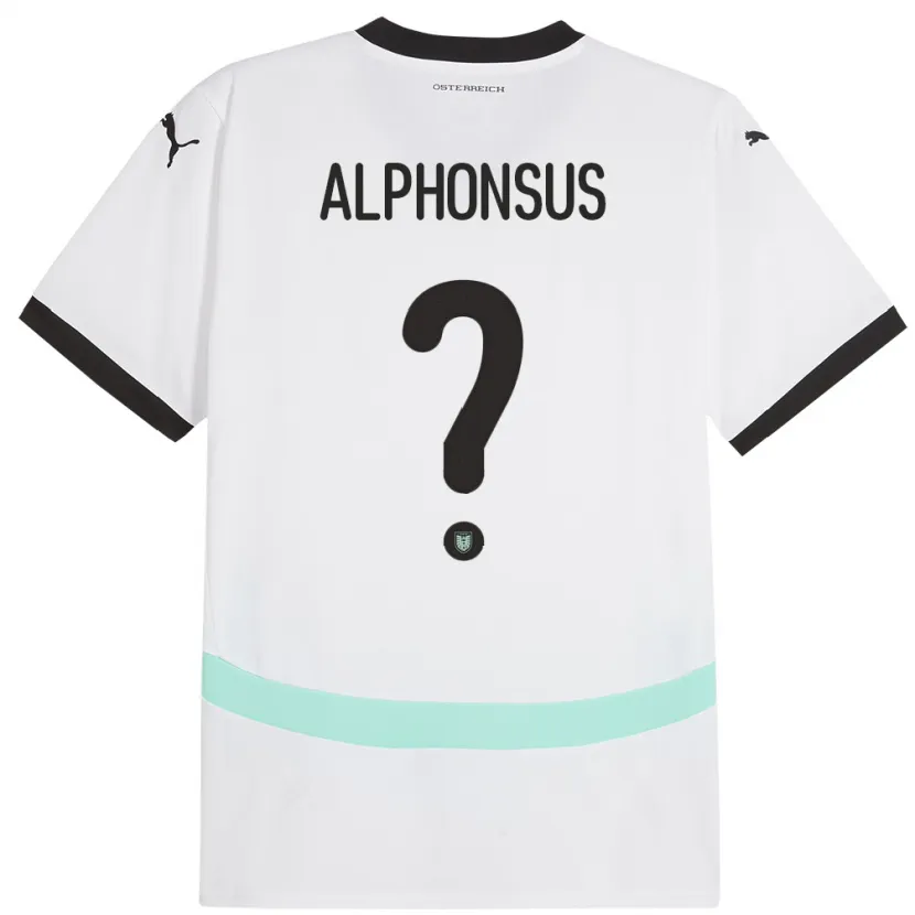 Danxen Mujer Camiseta Austria Marcel Alphonsus #0 Blanco 2ª Equipación 24-26 La Camisa México