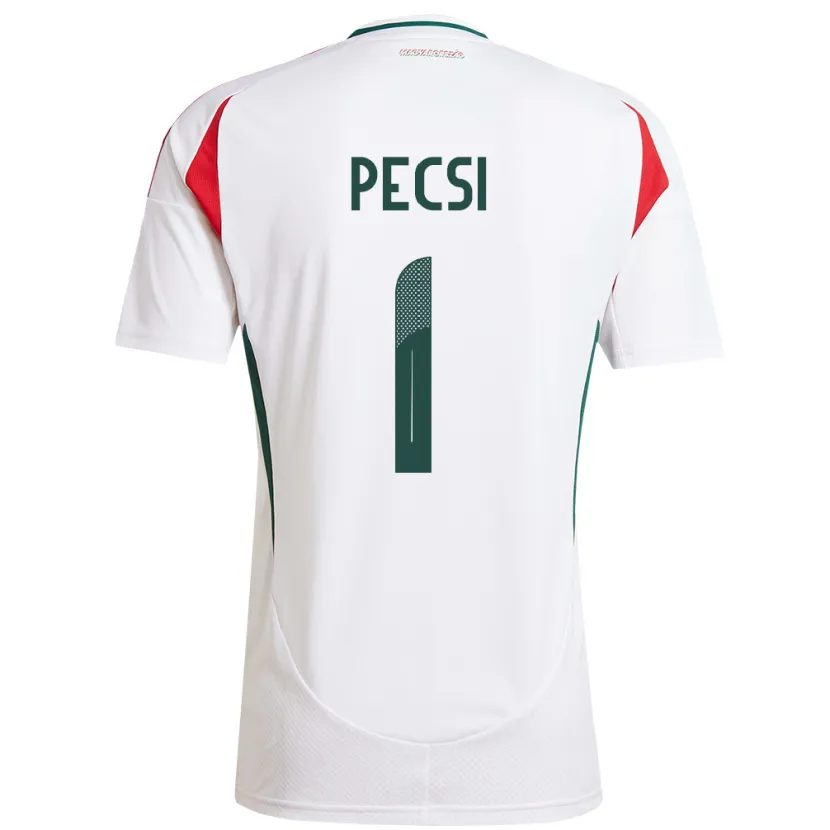 Danxen Mujer Camiseta Hungría Ármin Pécsi #1 Blanco 2ª Equipación 24-26 La Camisa México