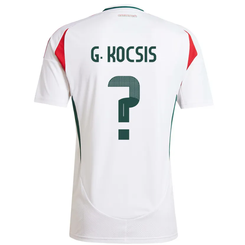 Danxen Mujer Camiseta Hungría Gergely Kocsis #0 Blanco 2ª Equipación 24-26 La Camisa México
