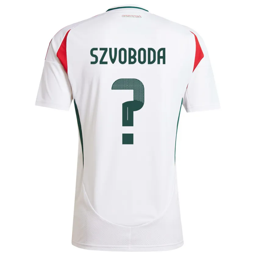 Danxen Mujer Camiseta Hungría Dániel Szvoboda #0 Blanco 2ª Equipación 24-26 La Camisa México