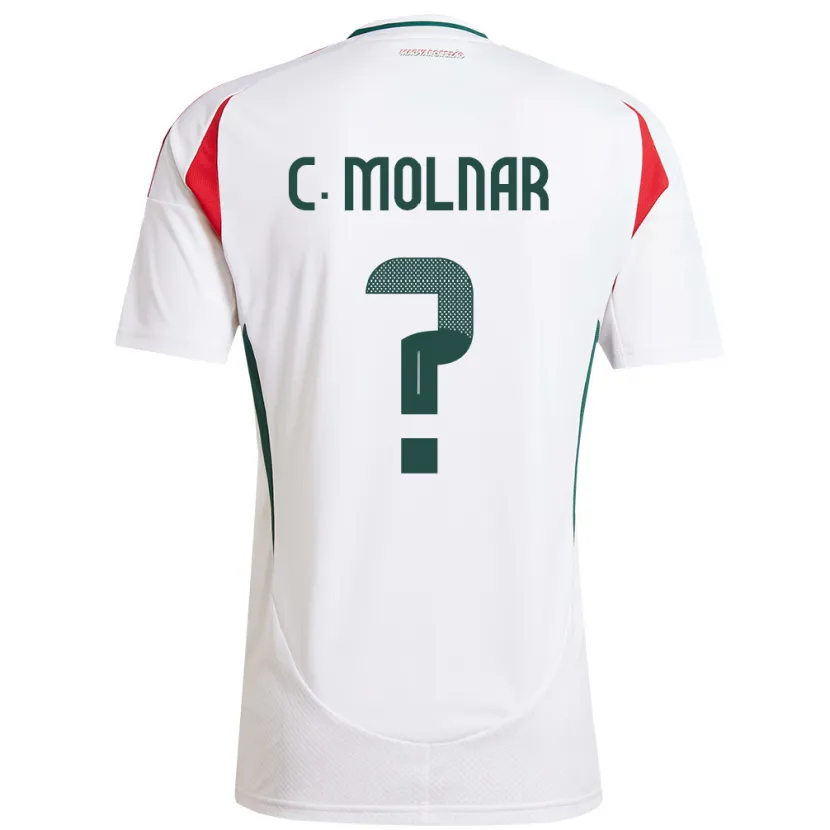 Danxen Mujer Camiseta Hungría Csaba Molnár #0 Blanco 2ª Equipación 24-26 La Camisa México