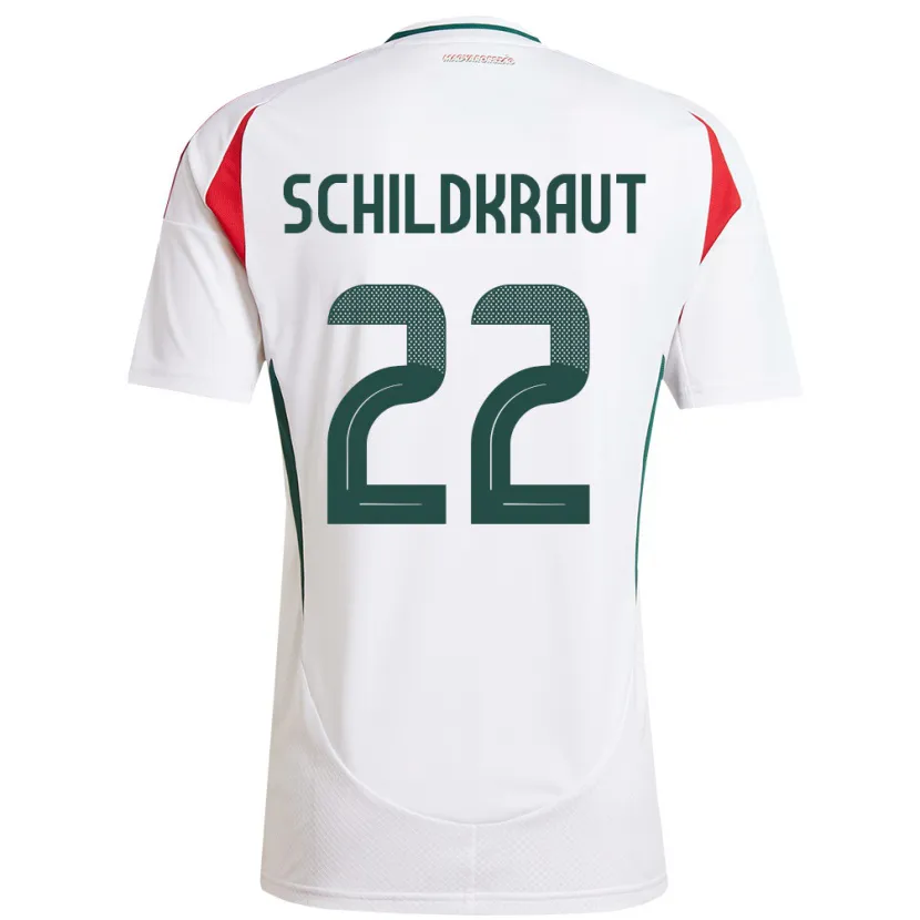 Danxen Mujer Camiseta Hungría Fruzsina Schildkraut #22 Blanco 2ª Equipación 24-26 La Camisa México