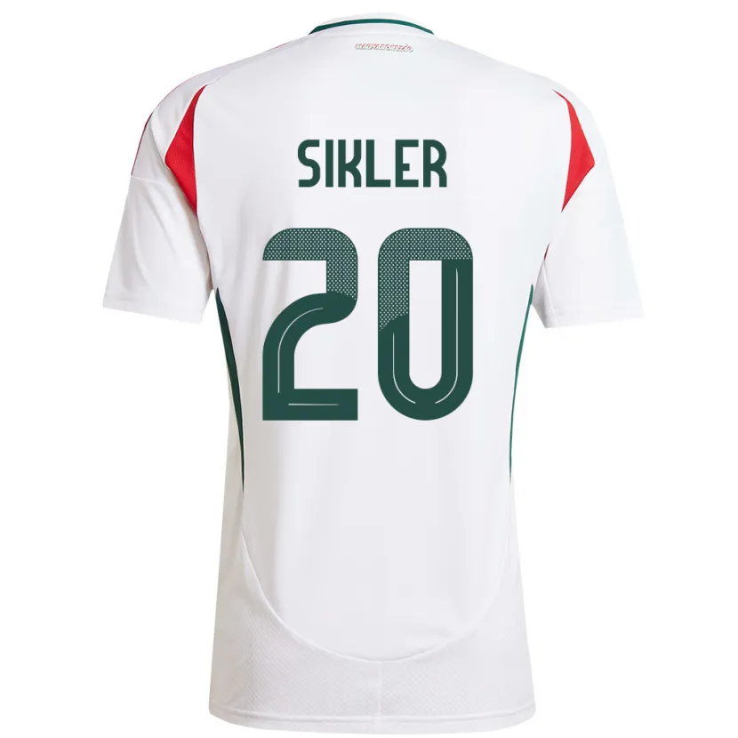 Danxen Mujer Camiseta Hungría Kinga Sikler #20 Blanco 2ª Equipación 24-26 La Camisa México