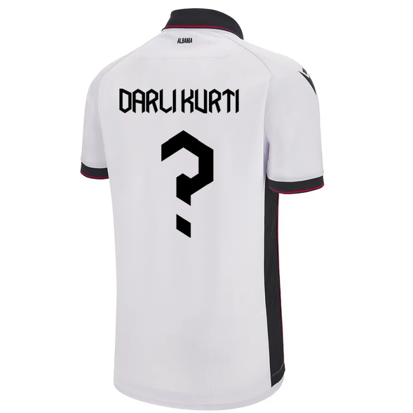 Danxen Mujer Camiseta Albania Darli Kurti #0 Blanco 2ª Equipación 24-26 La Camisa México