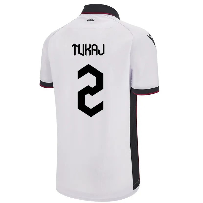 Danxen Mujer Camiseta Albania Armera Tukaj #2 Blanco 2ª Equipación 24-26 La Camisa México